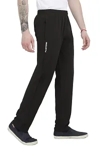 FASTORO Men's NS Lycra Solid Slim Fit Classics Everyday Track Pants/Lower/Trouser for Boy (Color:-Black, Size:-XL)-thumb2