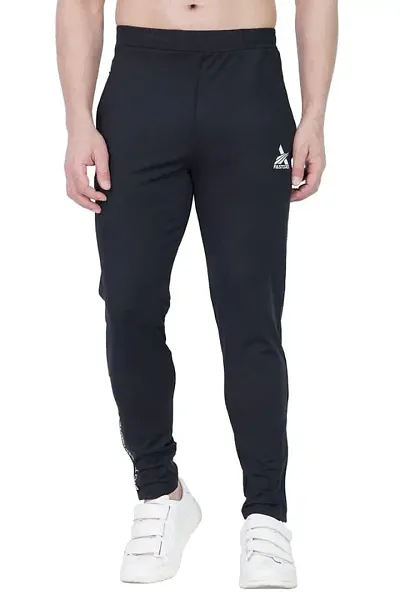 Mens Unique Design Comfortable Polyester Solid Logo Print Regular Fit Track Pants/Trouser/Lower for Men