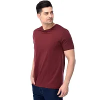 BAZARVILLE Men's Regular Fit Plain Cotton T-Shirt Mens Round Neck Tshirt || Solid Basic t Shirt Men Cotton Half Sleeve-thumb2