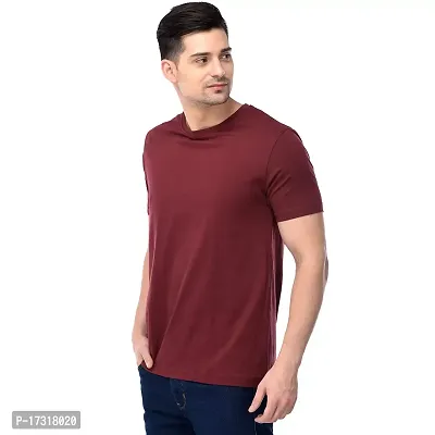 BAZARVILLE Men's Regular Fit Plain Cotton T-Shirt Mens Round Neck Tshirt || Solid Basic t Shirt Men Cotton Half Sleeve-thumb3