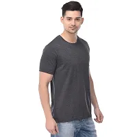 BAZARVILLE Branded Round Neck Plain T Shirts for Men  Women Boys  Girls 100% Pure Cotton Regular Slim Fit T Shirts Round Neck Half Sleeve for Casual Wear in Summer - Antra Melange - Pack of One?-thumb4