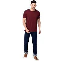 BAZARVILLE Men's Regular Fit Plain Cotton T-Shirt Mens Round Neck Tshirt || Solid Basic t Shirt Men Cotton Half Sleeve-thumb4