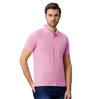 BAZARVILLE Branded Polo T Shirts for Men  Women Boys  Girls 100% Pure Cotton Regular Fit T Shirt Half Sleeves Round Neck for Casual Wear in Summer -Pink - Pack of one-thumb3