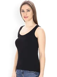 BAZARVILLE Women/Girls Pure Cotton Casual Tank/Spaghetti top, Honey-Combed Camisole Camisole for Girls  Women, Regular Fit-thumb2