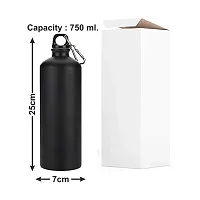 Sipper Aluminum Bottle Vacuum Insulated Flask Water Bottle - 750 ML Sipper Water Bottle for Kids Men Women to Carry Your Own Beverages - Pack of One - Black Matte-thumb1