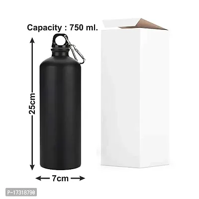 Sipper Aluminum Bottle Vacuum Insulated Flask Water Bottle - 750 ML Sipper Water Bottle for Kids Men Women to Carry Your Own Beverages - Pack of One - Black Matte-thumb2