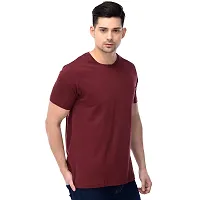 BAZARVILLE Men's Regular Fit Plain Cotton T-Shirt Mens Round Neck Tshirt || Solid Basic t Shirt Men Cotton Half Sleeve-thumb3