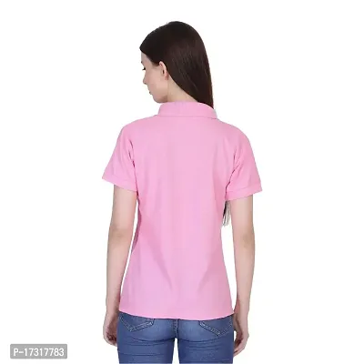 BAZARVILLE Branded Polo T Shirts for Men  Women Boys  Girls 100% Pure Cotton Regular Fit T Shirt Half Sleeves Round Neck for Casual Wear in Summer -Pink - Pack of one-thumb5