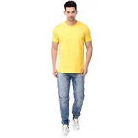 BAZARVILLE Men's Regular Fit Plain Cotton T-Shirt Mens Round Neck Tshirt || Solid Basic t Shirt Men Cotton Half Sleeve-thumb1