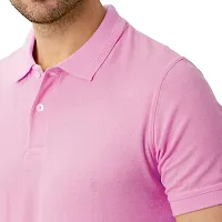 BAZARVILLE Branded Polo T Shirts for Men  Women Boys  Girls 100% Pure Cotton Regular Fit T Shirt Half Sleeves Round Neck for Casual Wear in Summer -Pink - Pack of one-thumb4