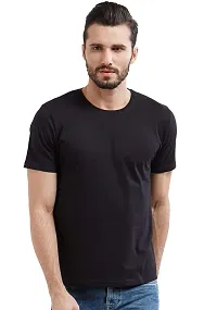 BAZARVILLE Men's Regular Fit Plain Cotton T-Shirt Mens Round Neck Tshirt || Solid Basic t Shirt Men Cotton Half Sleeve-thumb4