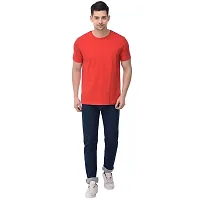 BAZARVILLE Men's Regular Fit Plain Cotton T-Shirt Mens Round Neck Tshirt || Solid Basic t Shirt Men Cotton Half Sleeve-thumb1