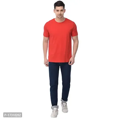 BAZARVILLE Men's Regular Fit Plain Cotton T-Shirt Mens Round Neck Tshirt || Solid Basic t Shirt Men Cotton Half Sleeve-thumb2