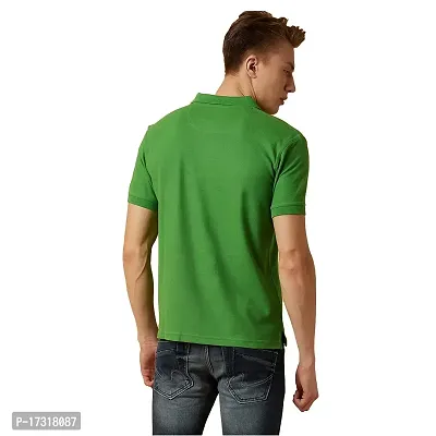 BAZARVILLE Branded Men's Cotton Regular Fit Collar T Shirts (BV-C-Polo-GRN -S, Green, 36)-thumb4