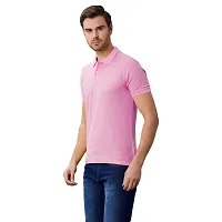 BAZARVILLE Branded Polo T Shirts for Men  Women Boys  Girls 100% Pure Cotton Regular Fit T Shirt Half Sleeves Round Neck for Casual Wear in Summer -Pink - Pack of one-thumb2