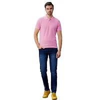 BAZARVILLE Branded Polo T Shirts for Men  Women Boys  Girls 100% Pure Cotton Regular Fit T Shirt Half Sleeves Round Neck for Casual Wear in Summer -Pink - Pack of one-thumb1