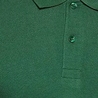 BAZARVILLE Branded Men's Regular Fit Collar T Shirts Plain Solid Design Cotton Blend Polo T Shirt for Boys Without Pocket for Casual wear in Summer  Winter - Bottle Green Colour - Pack of 1-thumb4