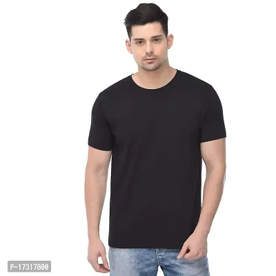 Branded Round Neck Plain T shirts For Men  Women Boys  Girls 100% Pure Cotton Regular Slim Fit T shirts Round Neck Half sleeve for Casual Wear In Summer - Different coloura to choose from-thumb0