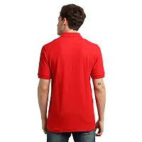 BAZARVILLE Branded Men's Cotton Regular Fit Collar T Shirts Without Pocket (Polo-Tshirt-RED-S, RED, S)-thumb4