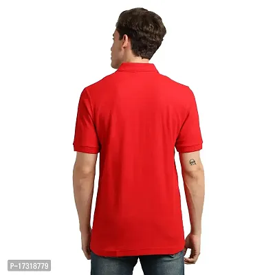 BAZARVILLE Branded Men's Cotton Regular Fit Collar T Shirts Without Pocket (Polo-Tshirt-RED-S, RED, S)-thumb5