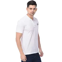 BAZARVILLE, Unisex Pure Cotton Casual  Outwear Solid Polo T-Shirt, Honey-Combed Collar T-Shirt for Both Men  Women, Regular Fit, Red-thumb1