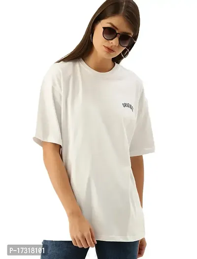 Round Polycotton Drop Shoulder Half Sleeves T Shirt For Women
