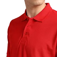 BAZARVILLE Branded Men's Cotton Regular Fit Collar T Shirts Without Pocket (Polo-Tshirt-RED-S, RED, S)-thumb3