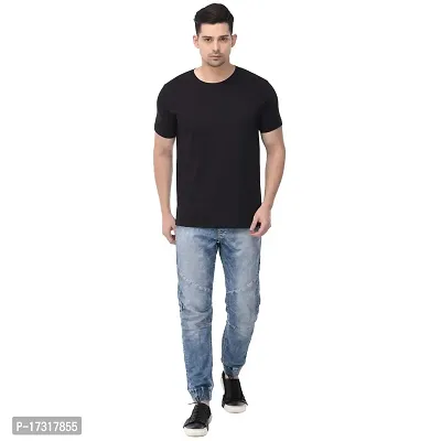 BAZARVILLE Men's Regular Fit Plain Cotton T-Shirt Mens Round Neck Tshirt || Solid Basic t Shirt Men Cotton Half Sleeve-thumb2