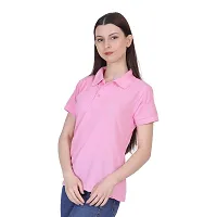 BAZARVILLE Branded Polo T Shirts for Men  Women Boys  Girls 100% Pure Cotton Regular Fit T Shirt Half Sleeves Round Neck for Casual Wear in Summer -Pink - Pack of one-thumb2