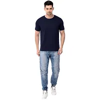 BAZARVILLE Men's Regular Fit Plain Cotton T-Shirt Mens Round Neck Tshirt || Solid Basic t Shirt Men Cotton Half Sleeve-thumb1