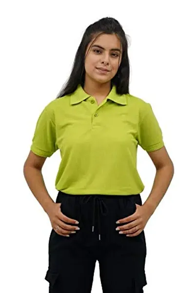 Trendy Solid Polo T-shirt for Women