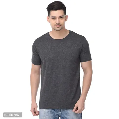 Branded Round Neck Plain T shirts For Men  Women Boys  Girls 100% Pure Cotton Regular Slim Fit T shirts Round Neck Half sleeve for Casual Wear In Summer - Different colours to choose from-thumb0
