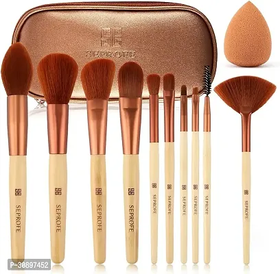 Makeup Brush Set Pack of 10 and 1 Sponge