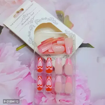 Designer Fake Nails Extension ( 12 Nails) with Glue