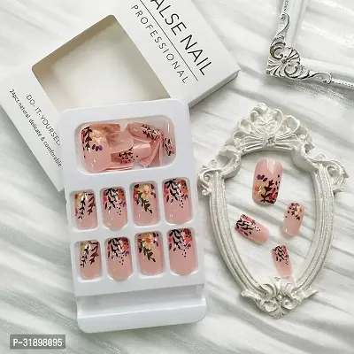 Designer Fake Nails Extension ( 12 Nails) with Glue