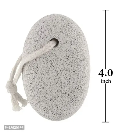 Yoviex White Color Oval Shaped Pumice Stone|pumice stone for body| pumice stone| pumice stone for foot scrub| Pack Of 2-thumb2