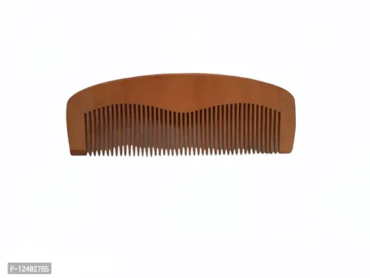 Futurez Key Present's Handmade Neem wood Anti-Dandruff Combs, Brown - Wide (Pack of 2)-thumb0