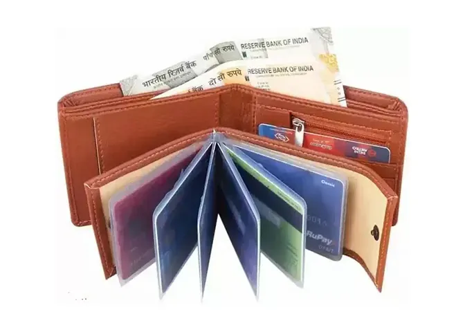 Stylish Self Design Solid Wallet For Men