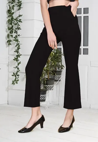 Classic Lycra Solid Trouser for Women