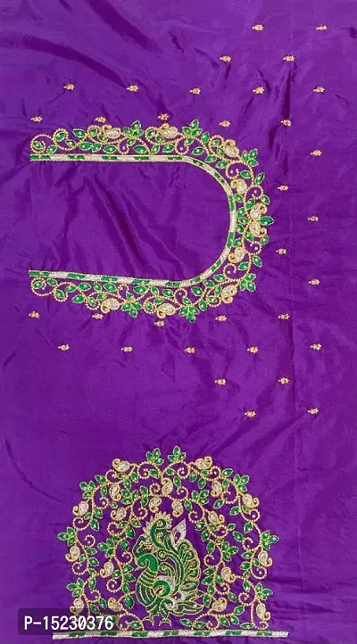 Latest Beautiful Silk Blend Embroidered Unstitched Blouse
