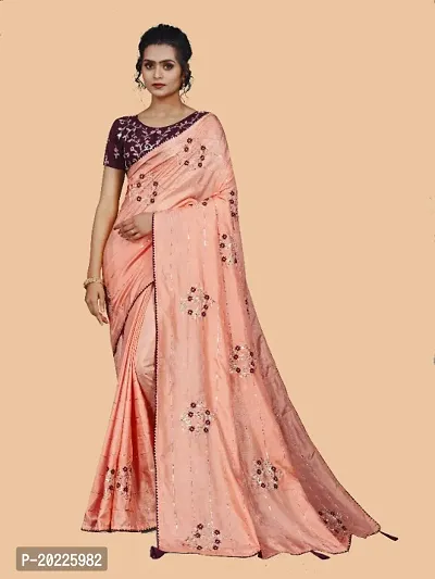 Embroidered WIth Sequence Saree-thumb0