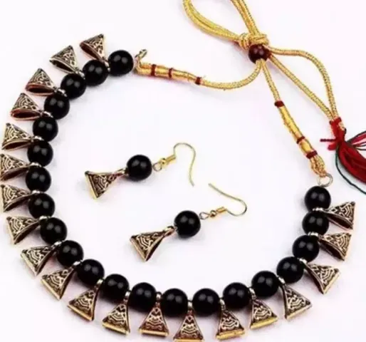 Traditional Alloy Beads Choker Jewellery Set