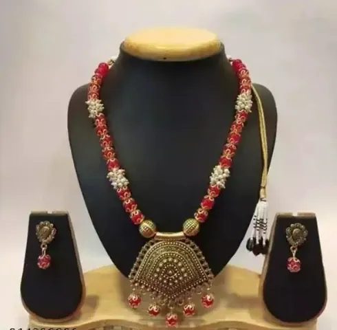 Trending Beads Alloy Necklace Set