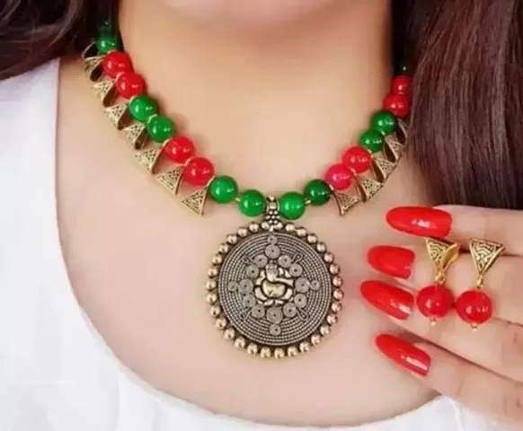 Traditional Alloy Gold Plated Necklace