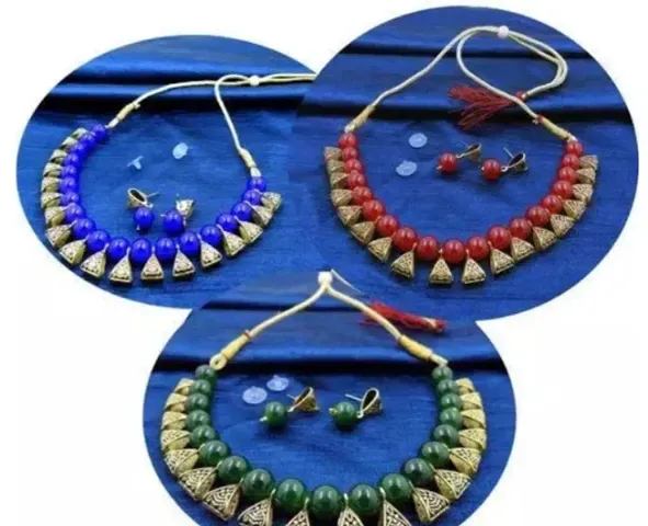 Traditional Alloy Necklace Set Pack of 3
