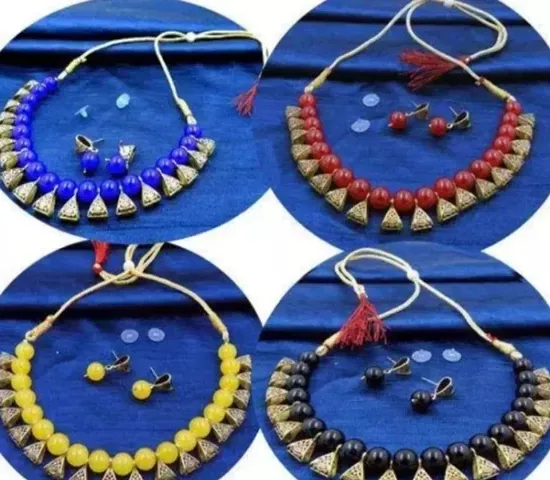 Traditional Alloy Necklace Set Pack of 4