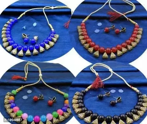 Elegant Alloy Jewellery Sets for Women, Pack of 4