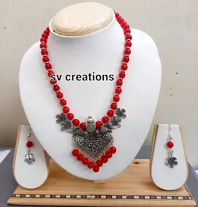 Oxidized Beads Alloy Jewellery Sets