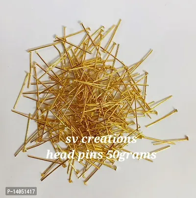 HEAD PINS 50GRAMS BEADS FOR JEWELLERY MAKING-thumb0