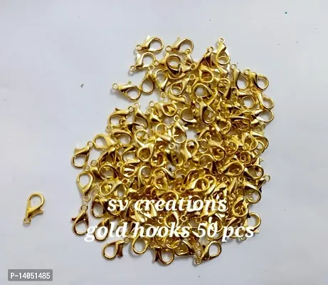 GOLD PLATED HOOKS 50PCS FOR JEWELLERY MAKING-thumb0